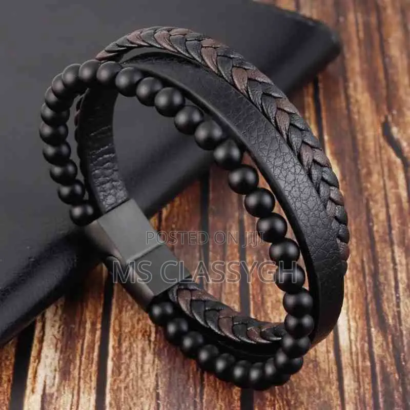 Men Classic Hand Woven Multi-Layer Combination Bracelet