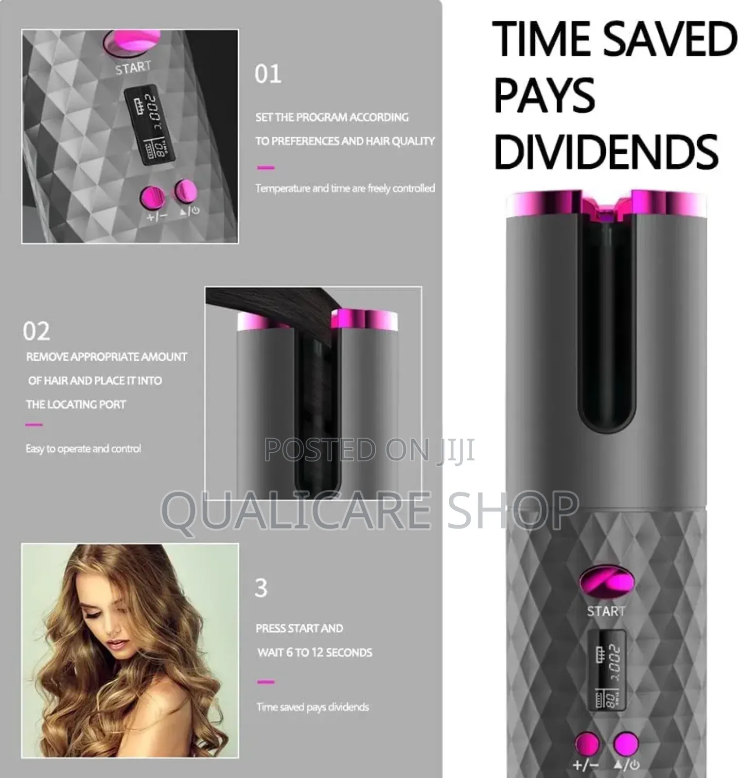 Hair Curler (Automatic Rechargeable)