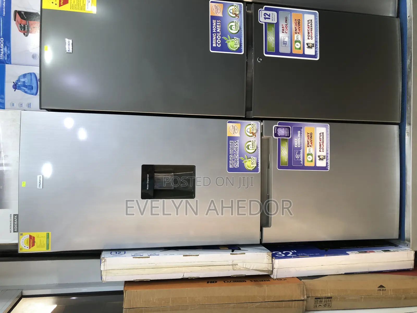 Nasco Double Door With Dispenser 309 Liters Available as See