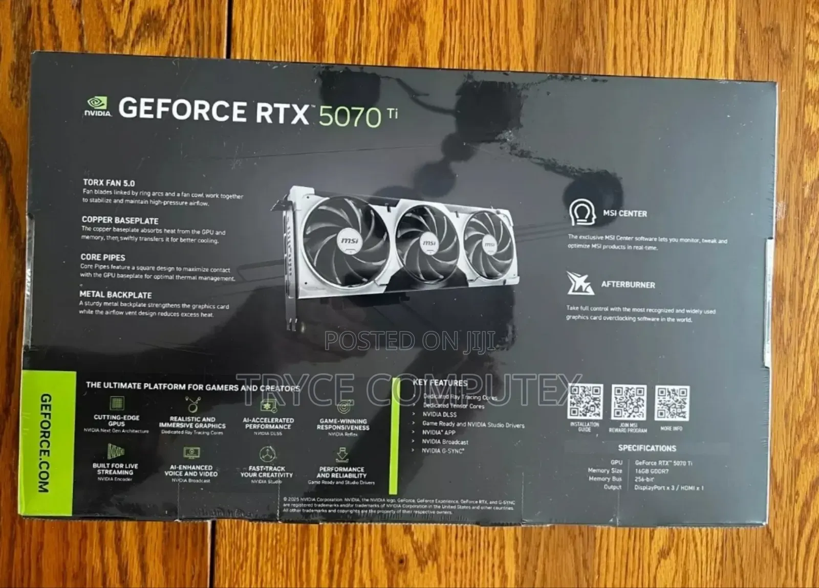 Msi Ventus RTX 5070 Ti 16gb Graphic Card