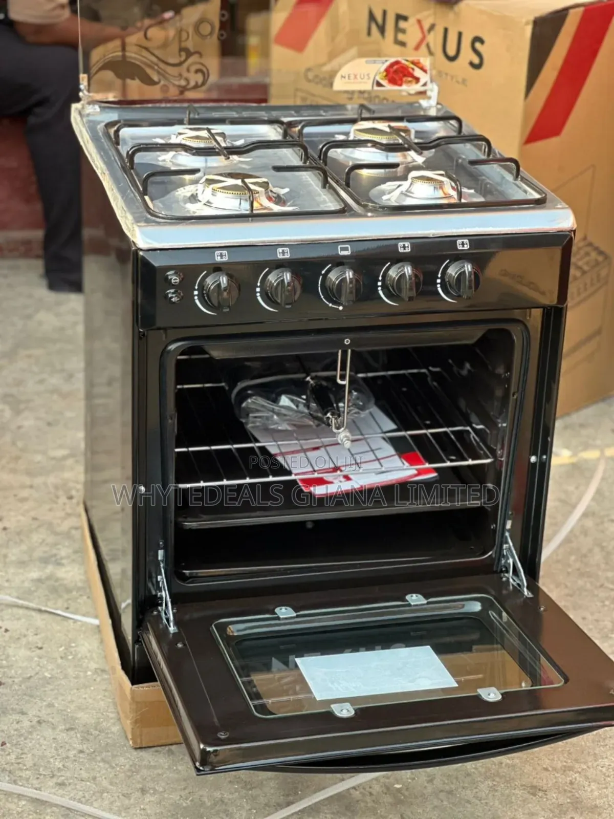 Nexus 60x60 Gas Cooker| Oven|Grill| Stainl Steel|Auto-ignite