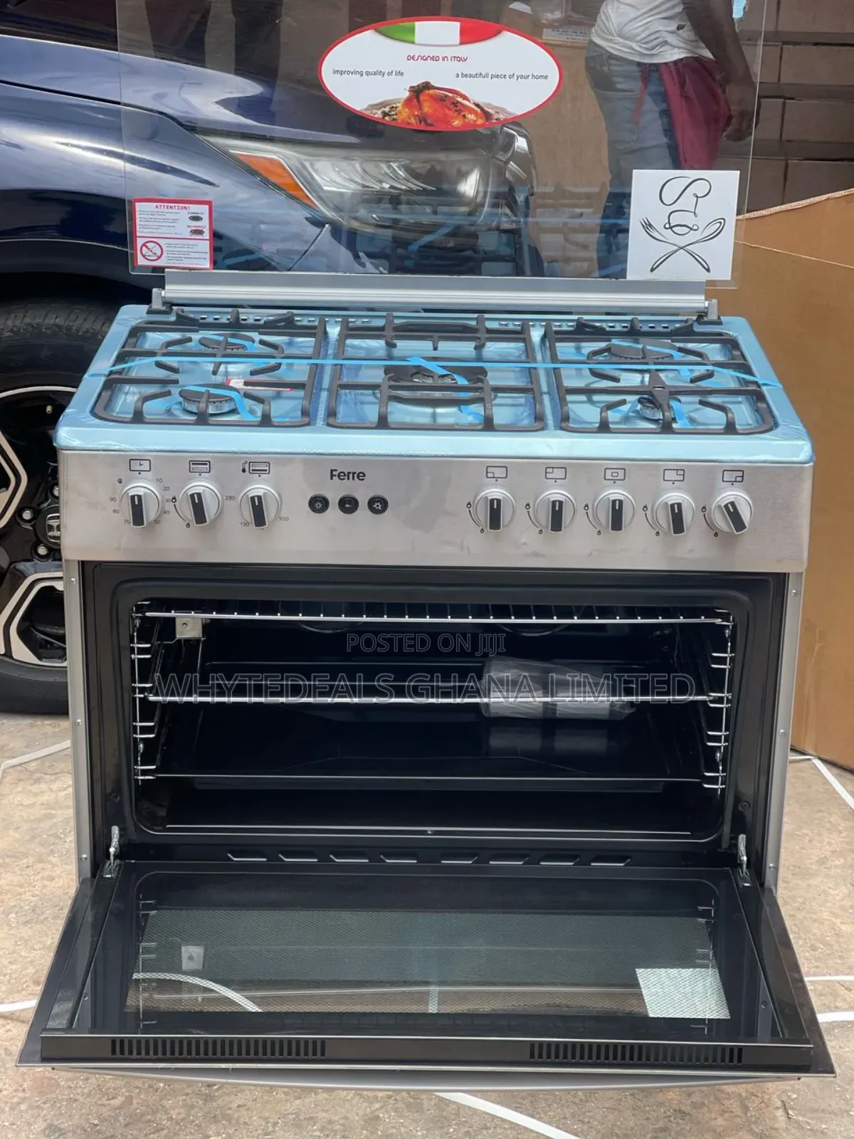 Ferre Gas Cooker| 5_burners| Grill| Oven| Auto_ignition|2025