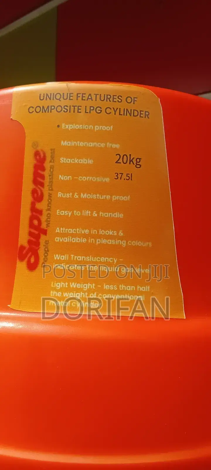 20kg Fibreglass Cylinder Supreme