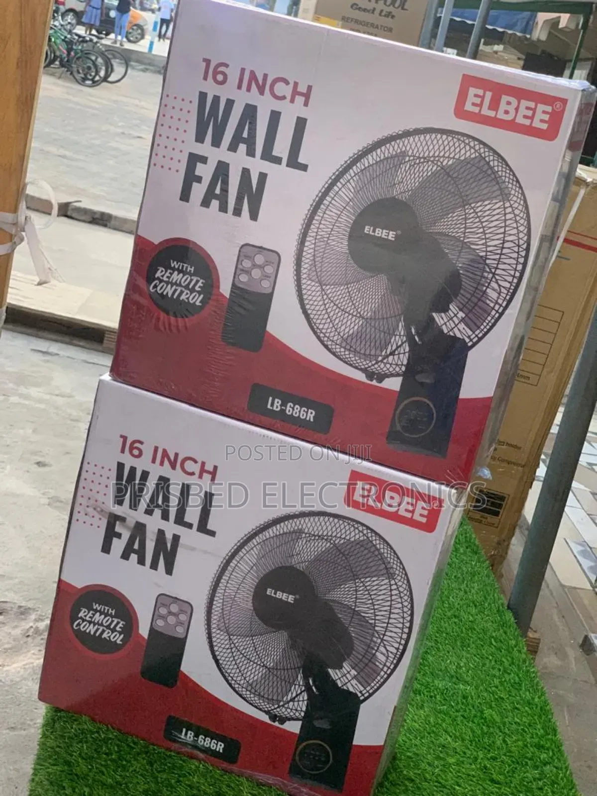 Elbee Durable Wall Fan With Remote 16"