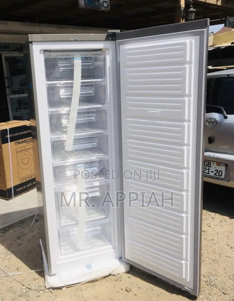 Long Lasting Nasco 242ltr Upright Standing Freezer(Gray).