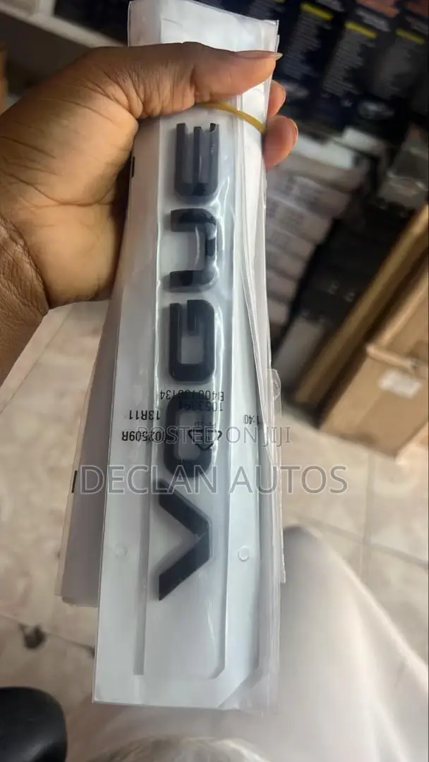 Vogue Black Emblem New Style Rear Back Boot Badge