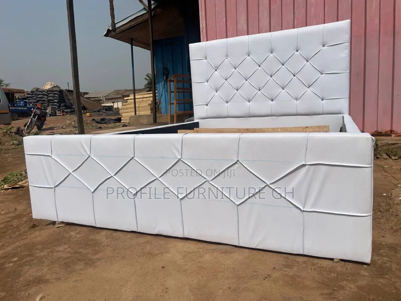 Pure White Lovely Double 54x75 Bedframe// Durable And Luxurious