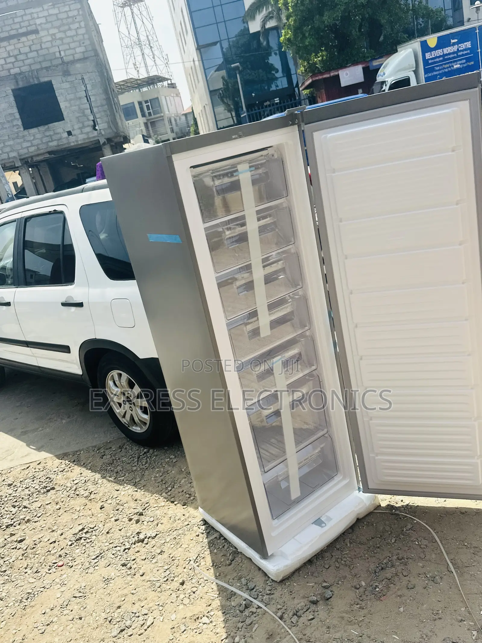 Get a New Grey Freezer 242l Nasco Upright