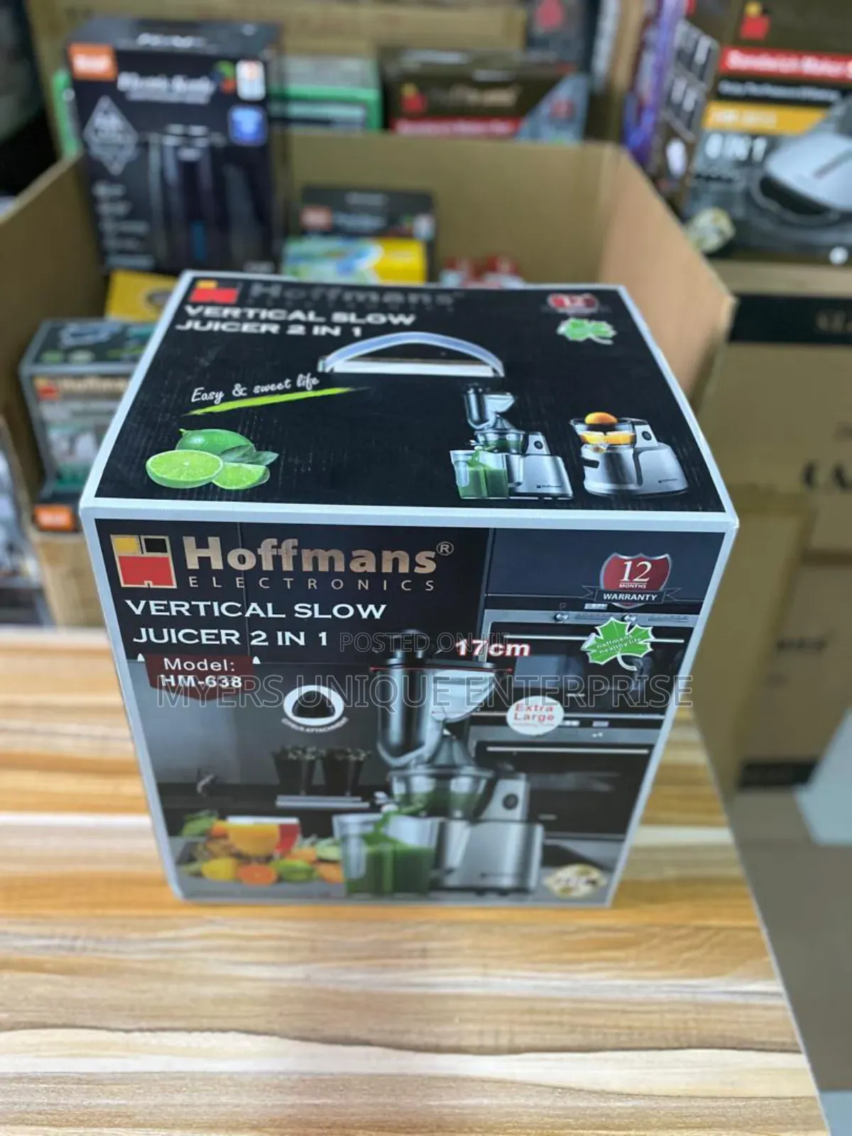 Hoffmans 2in1 Slow Juicer With Citrus Attachment