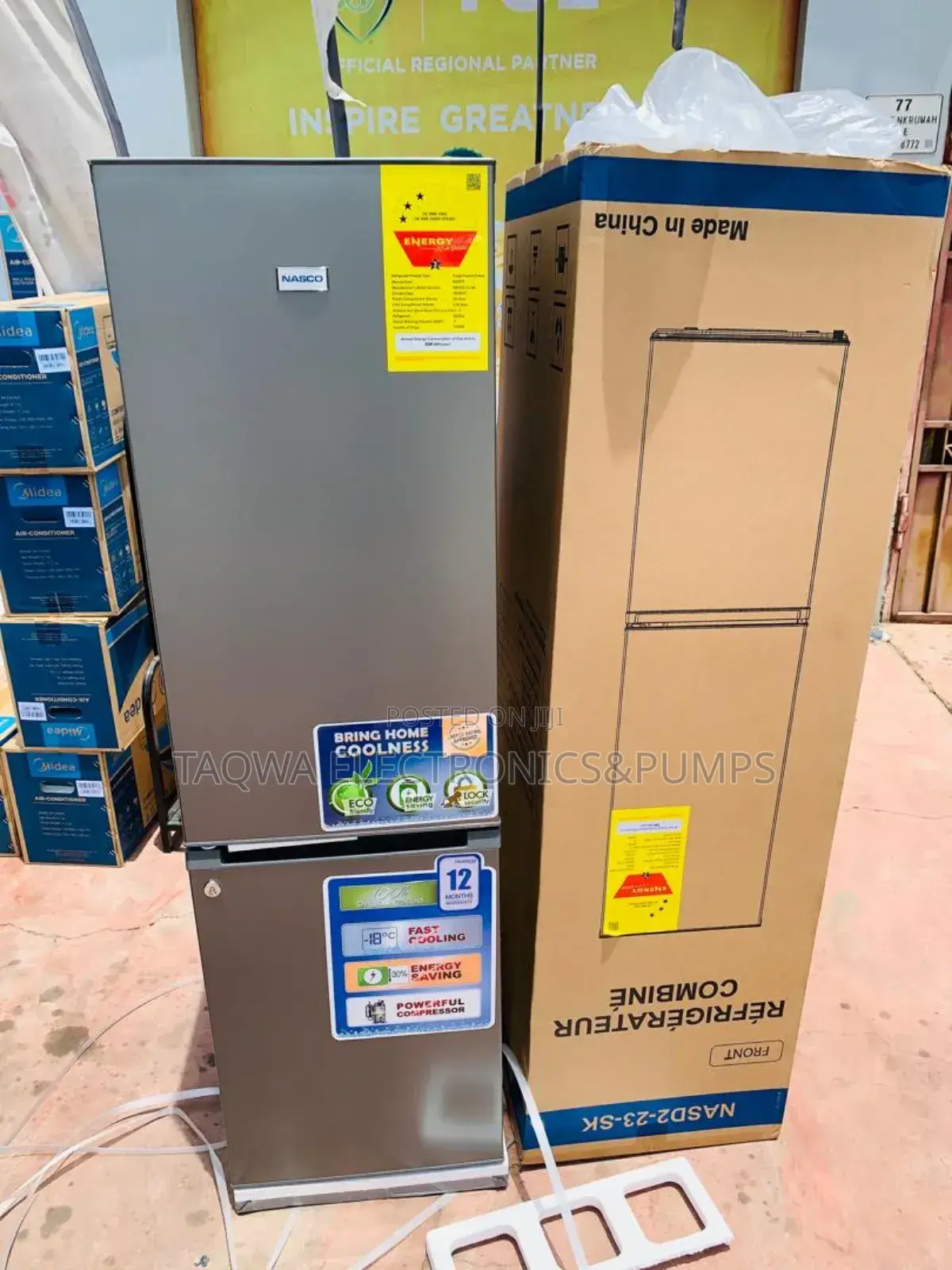 Nasco Bottom Freezer 170ltr Fridge
