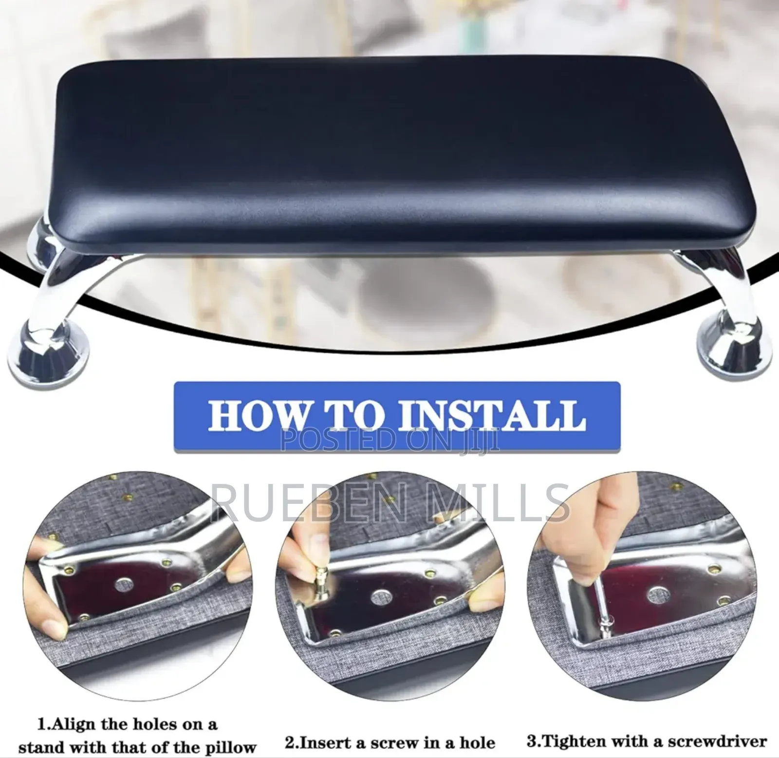 Soft Microfiber Leather Nail Arm Rest for Acrylic Nails