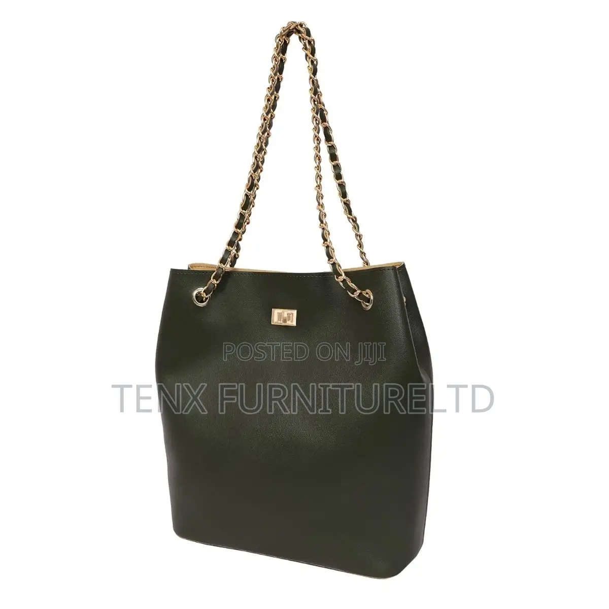 Hand Bag (Shopper Tote Bag)Green Pu