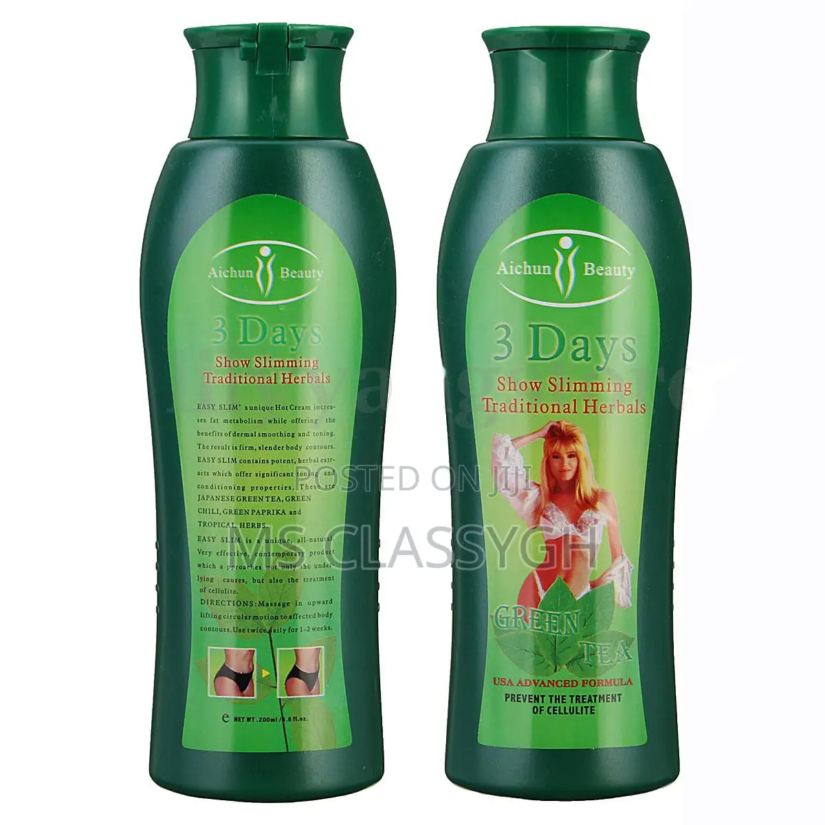 Green Tea Slimming Cream Lifting Firming Fat Burning Detox