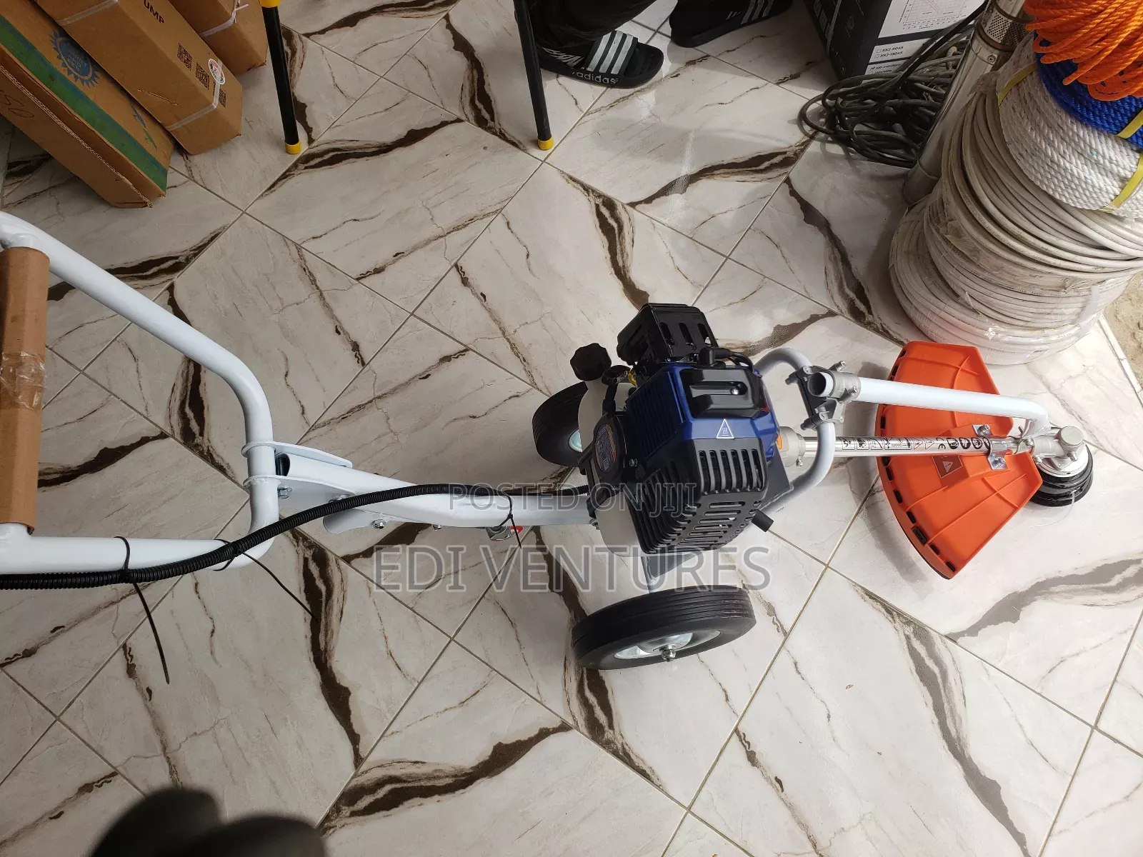 Wadfow Hand Push Gasoline Grass Trimmer Bush Cutter