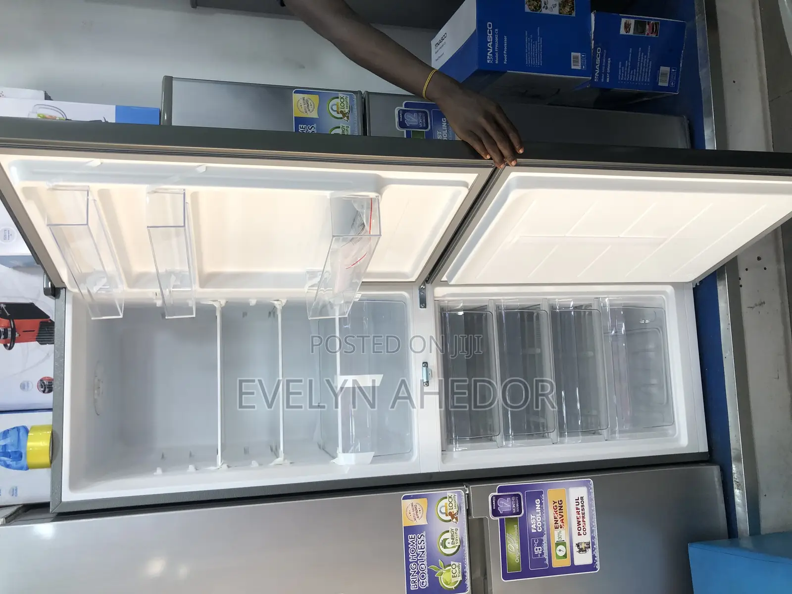 Affordable Nasco Bottom Freezer With Lock 258 Liters for Sal