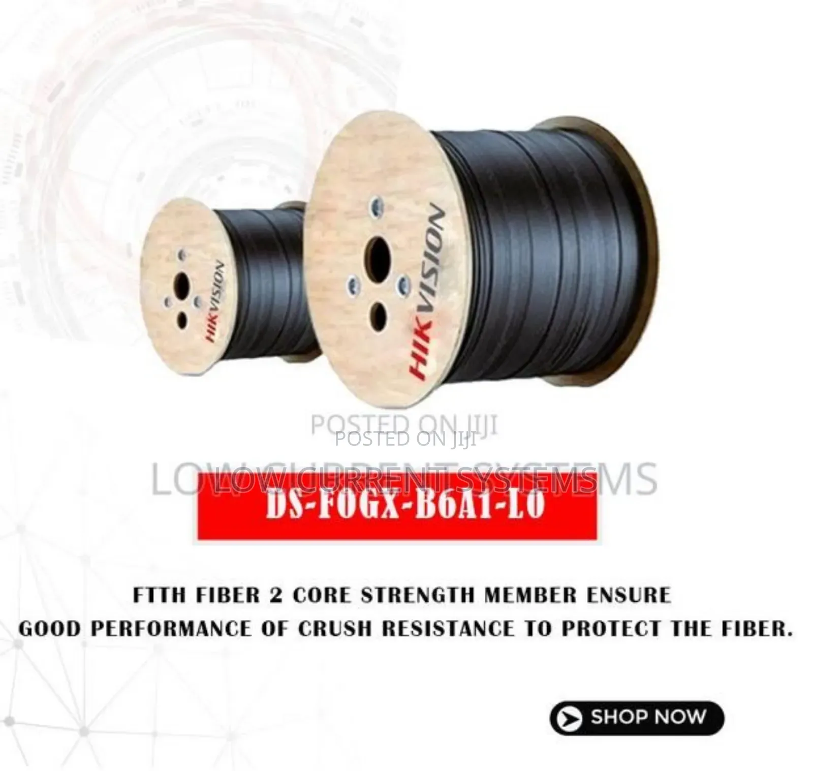 Hikvision Fiber Optic 2 Core Sm Drop Cable Outdoor 1000m