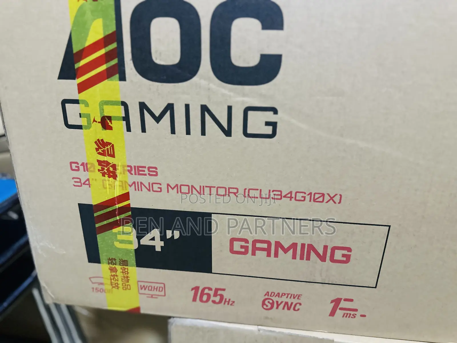 Aoc 34”, Wqhd, 165hz, 1ms, Hdr, Gaming Monitor