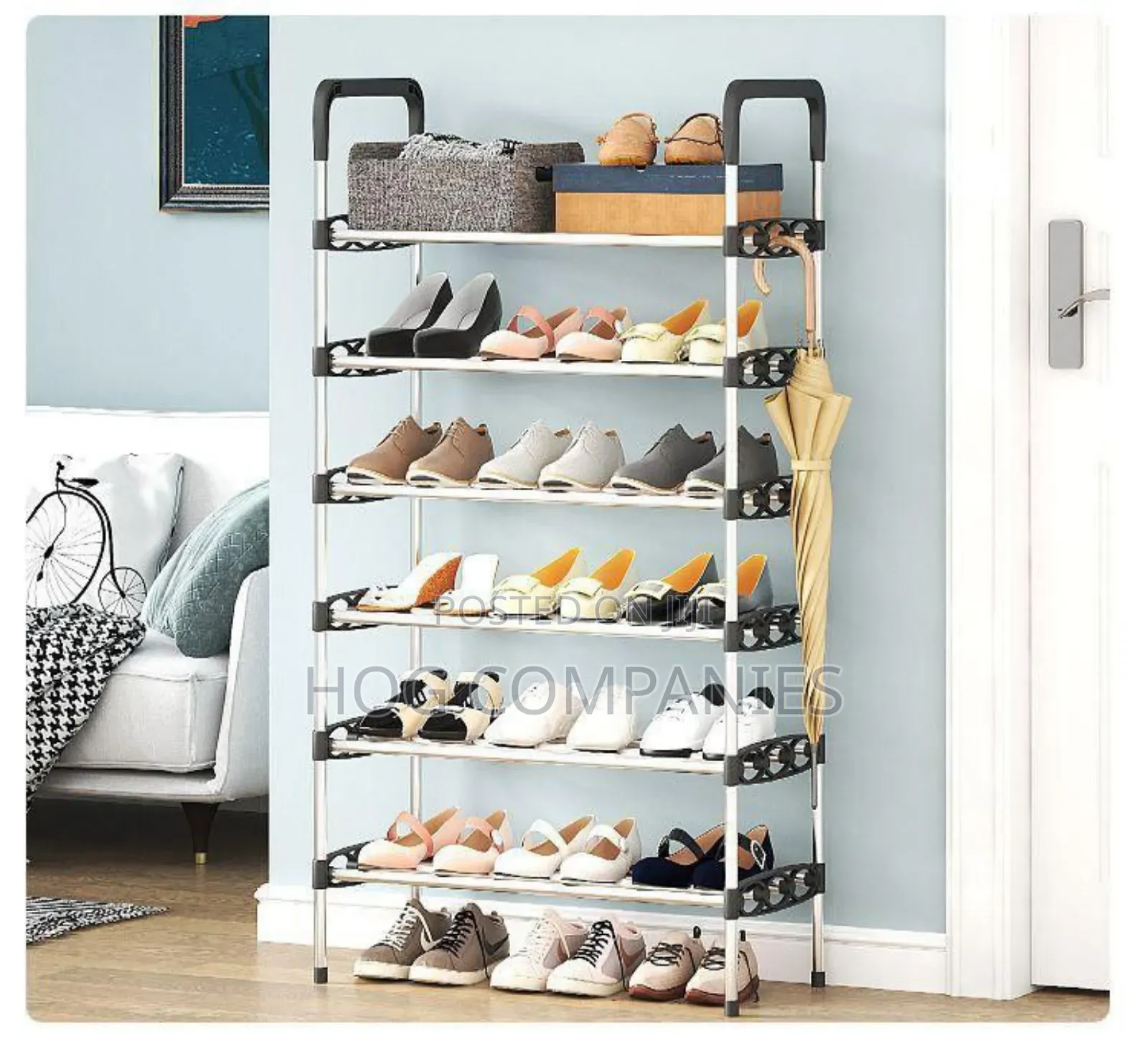 Long Stainless Steel Shoe Rack Shoe Stand Storage Organizer