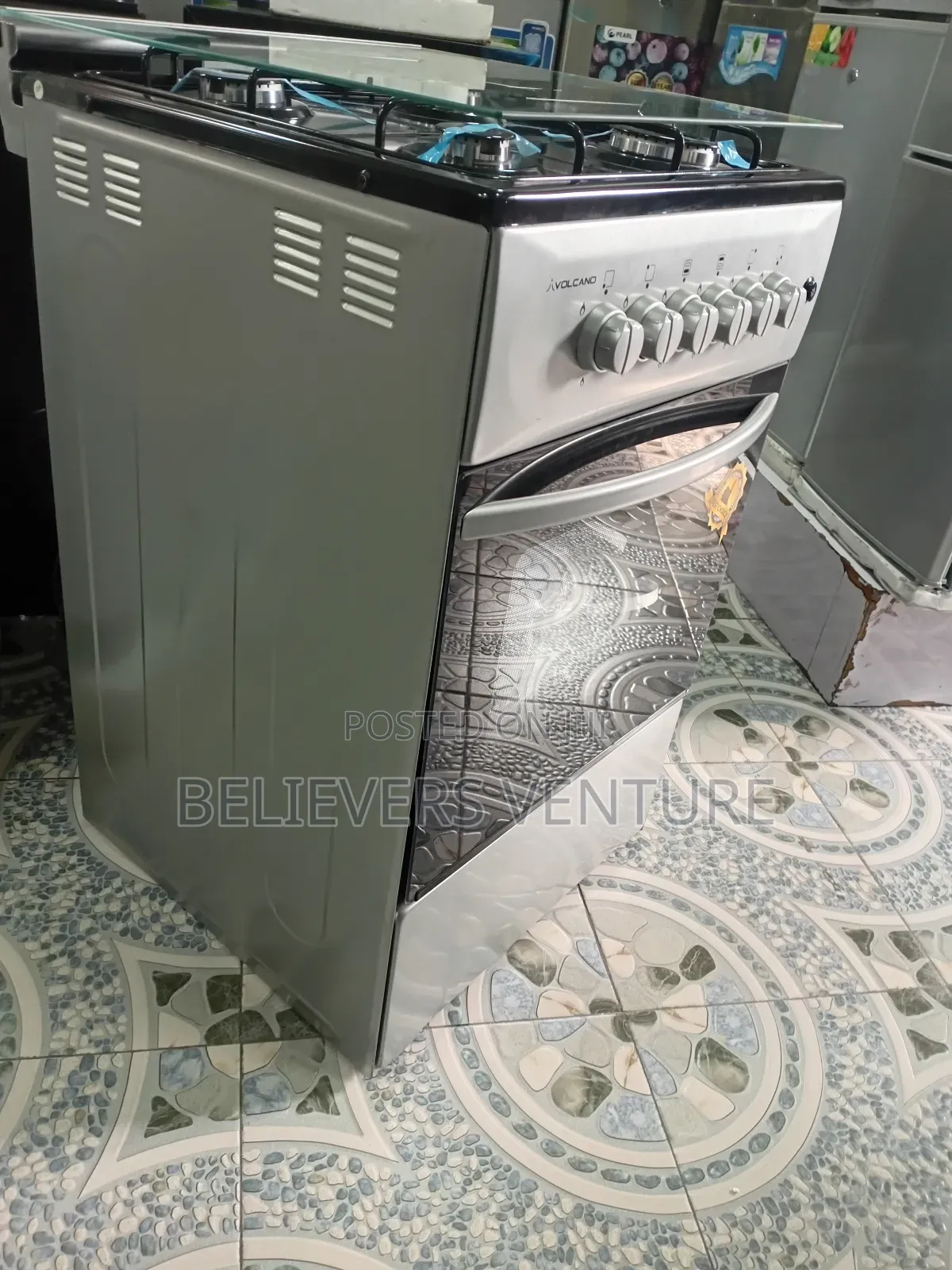 Volcano Gray 4 Burner Gas Burner 50 × 50 Volcano