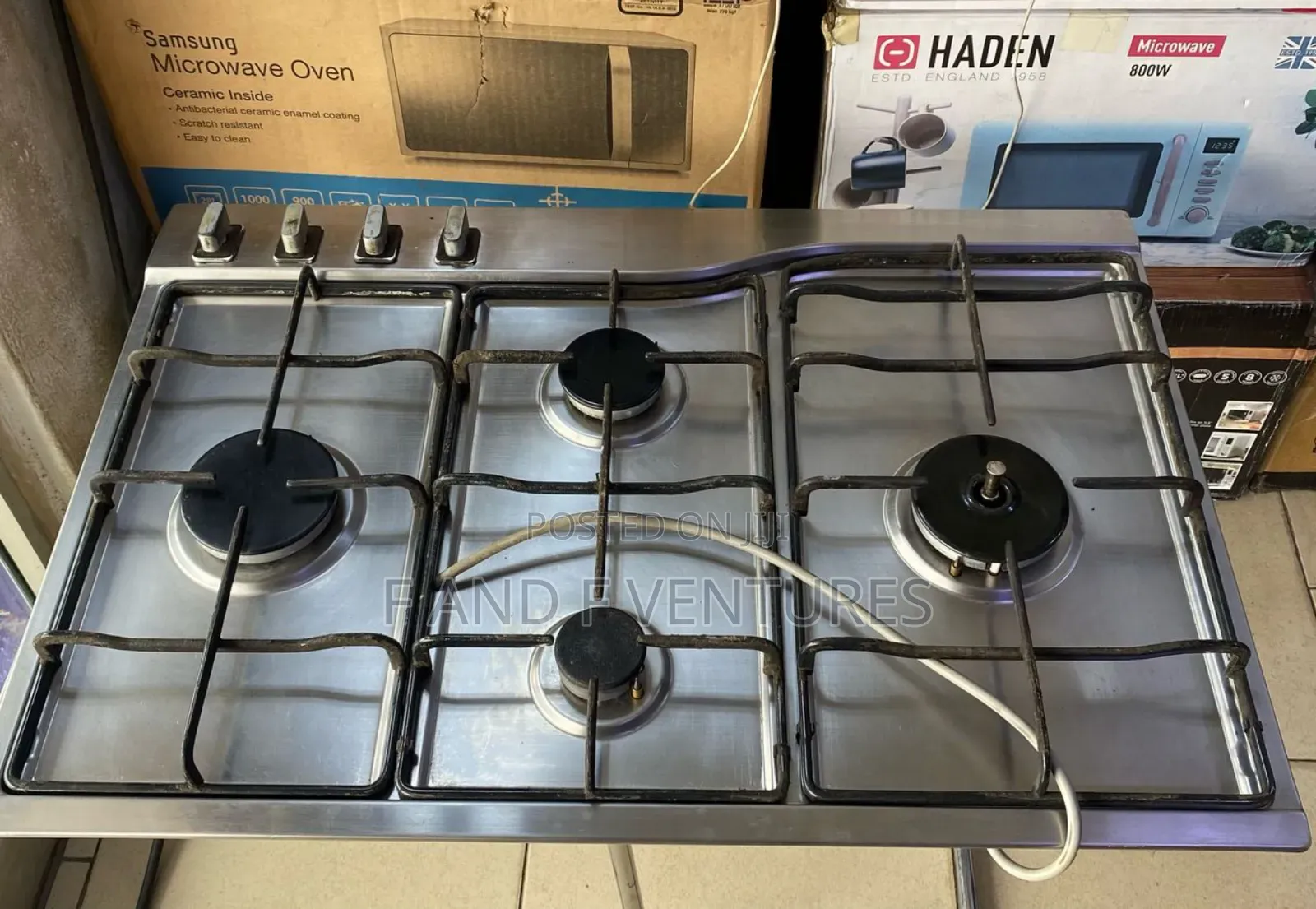 4 Burner Auto Ignition Stainless Steel