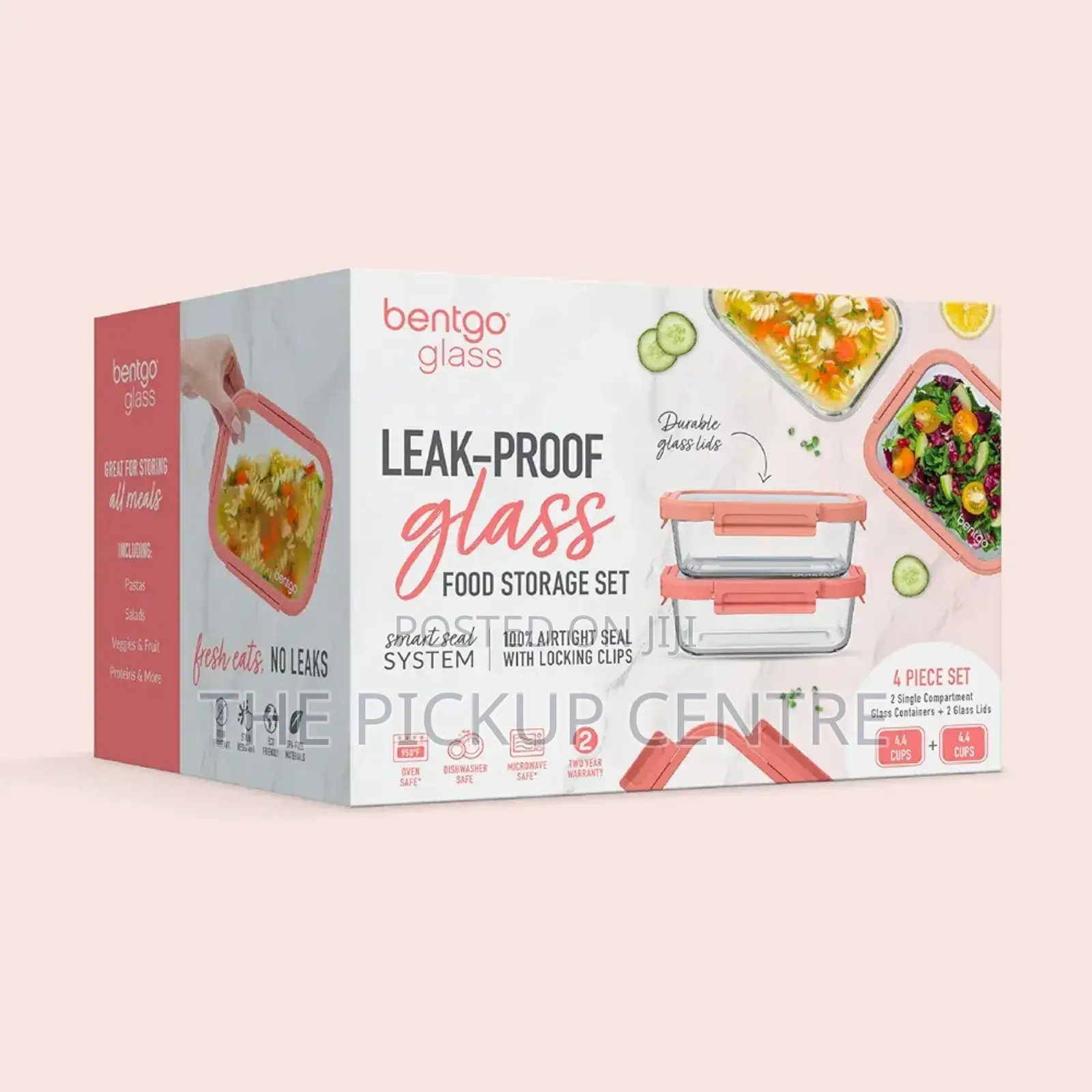 Bentgo Glass Leak-proof Food Storage Set - 4-piece