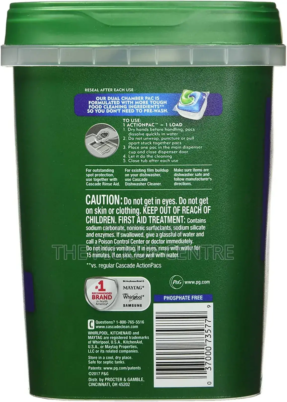 Cascade Complete Dishwasher Detergent Actionpacs, 90 Count