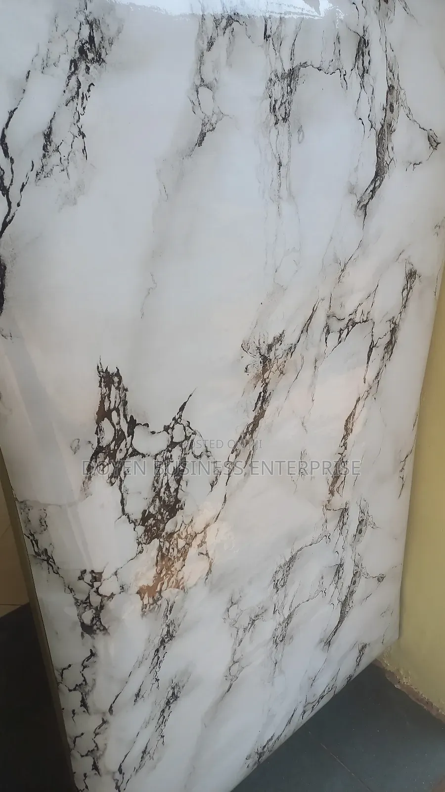 White With Black Marble Design Stickers
