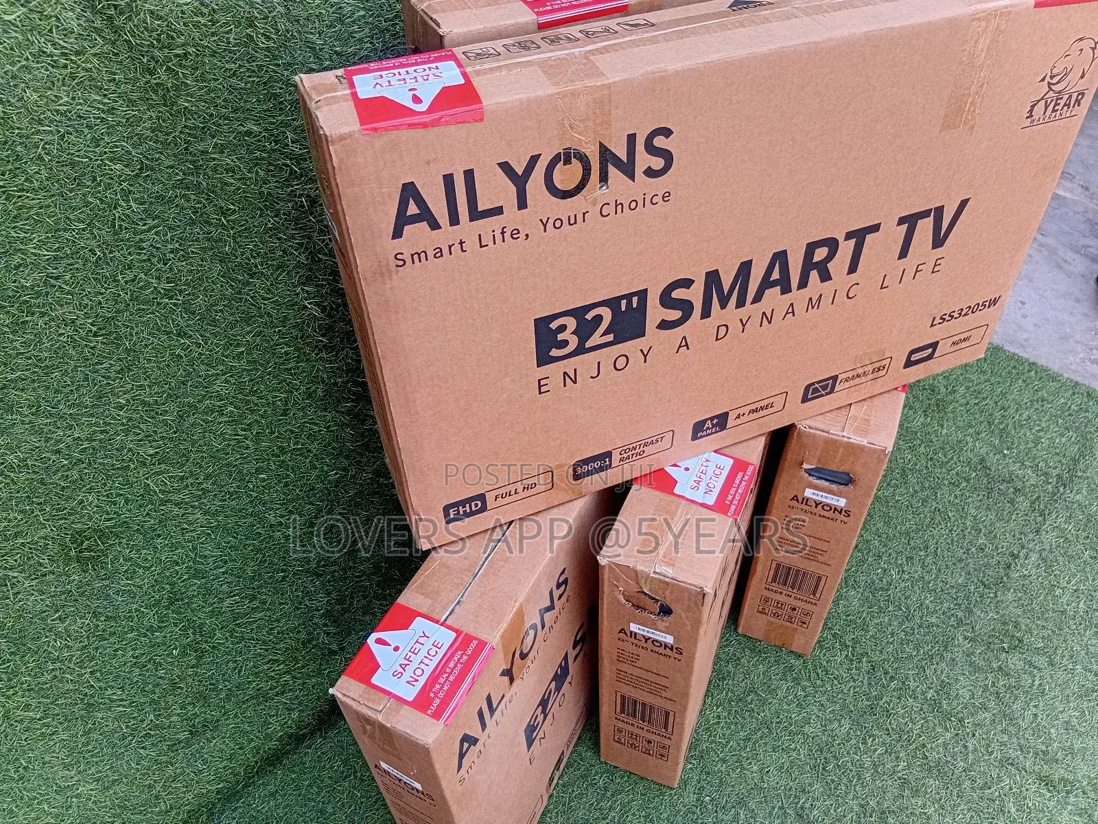 1 Year Warranty Ailyons Smart 32inches Tv Nasco 32"Tv