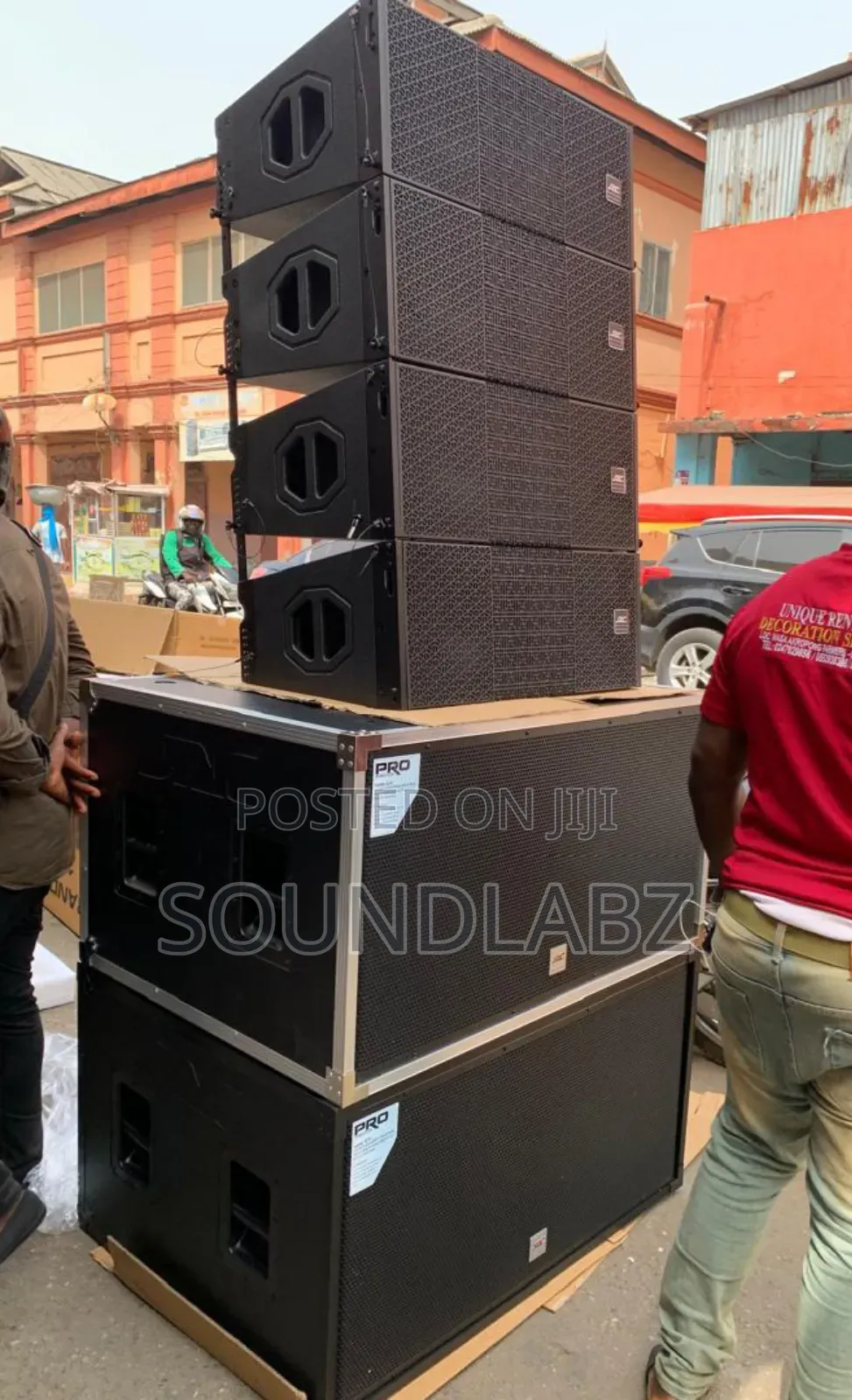 Jac Line Array 10inches Speaker Setup With Rack Full Setup
