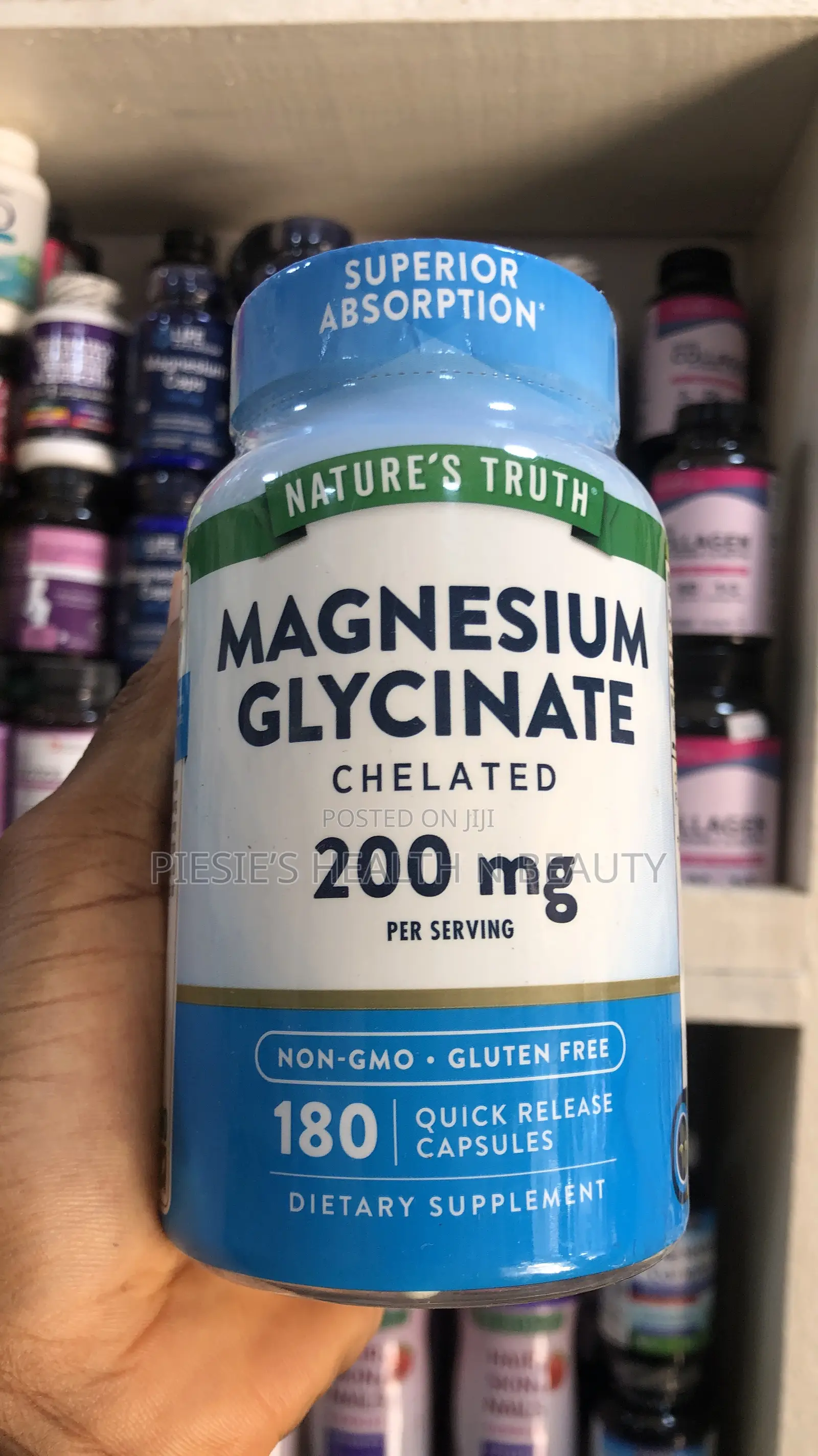 Nature's Truth Magnesium Glycinate Capsules, 200 Mg, 180 Ct.