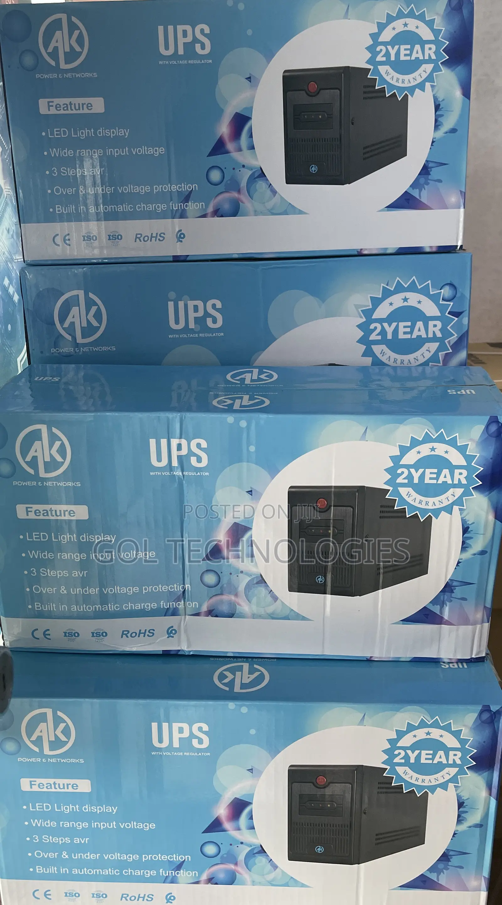 Ups 850va With Voltage Regulator 850va/360w Led