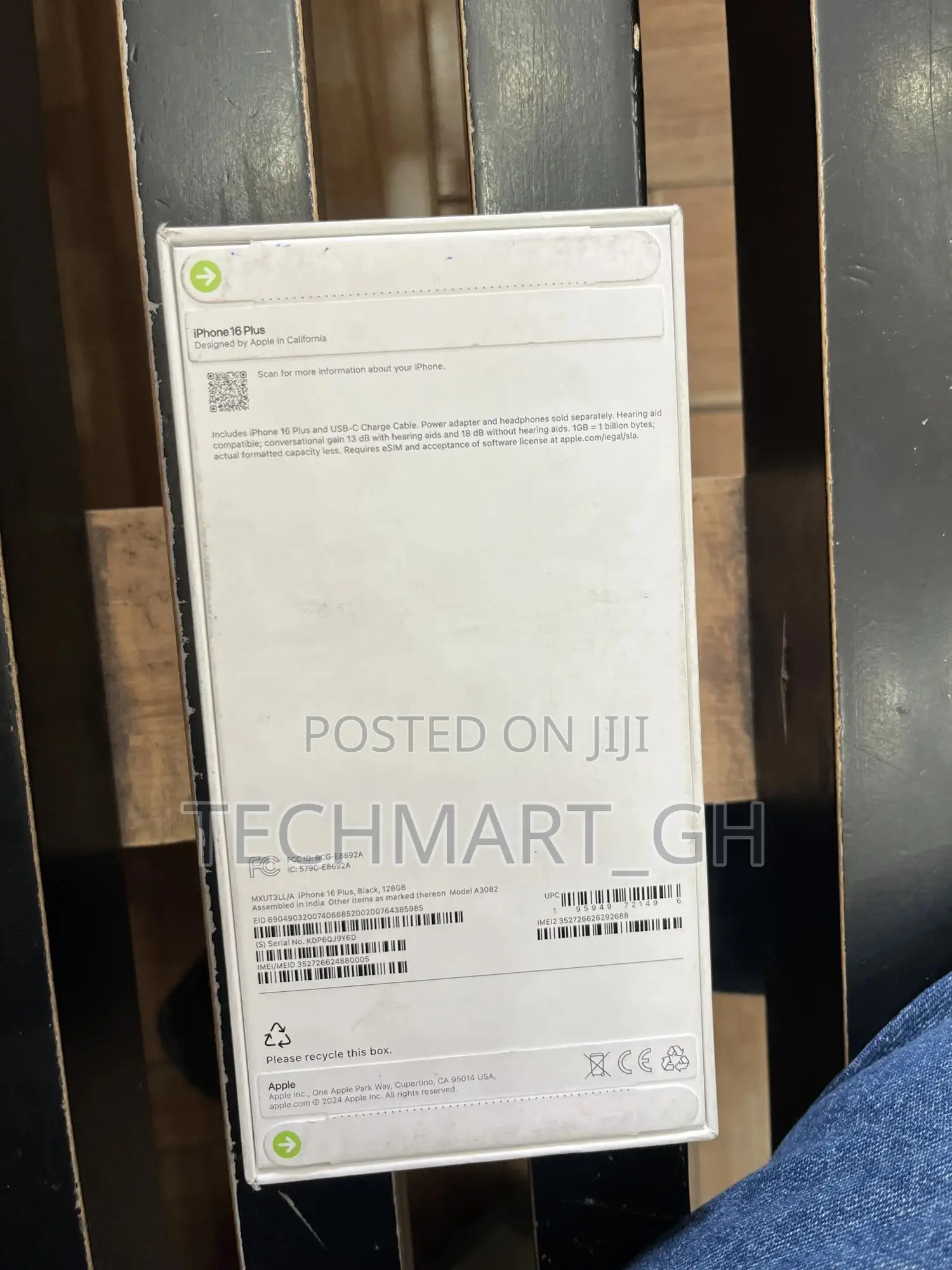 New Apple iPhone 16 Plus 128 GB Black