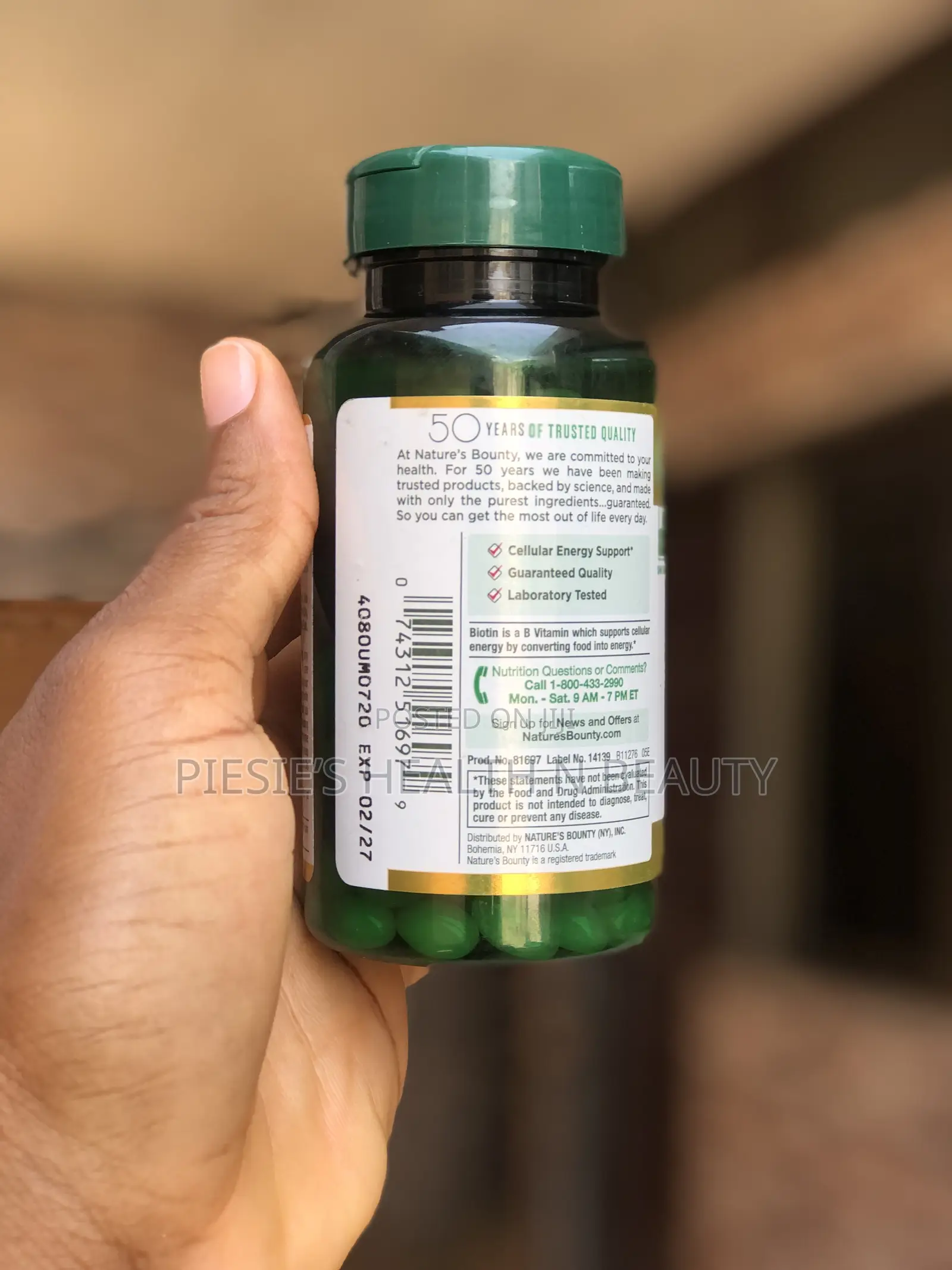 Nature’S Bounty Biotin 10,000 MCG 120 Softgels