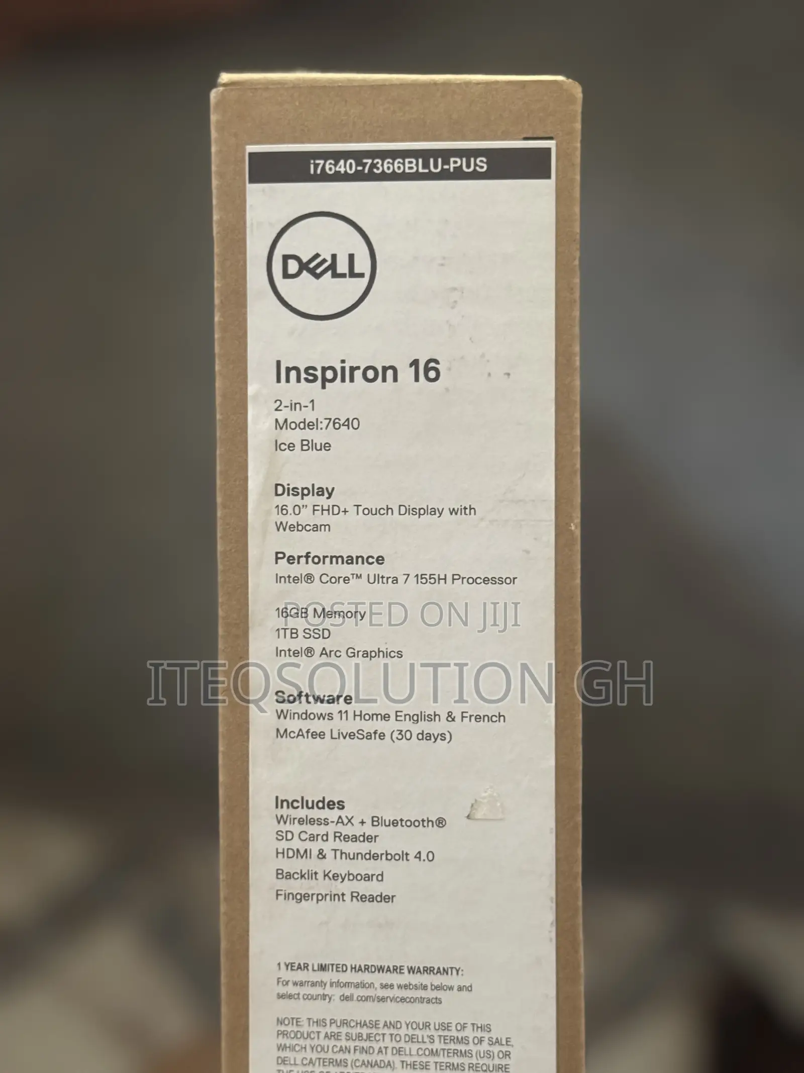 New Laptop Dell Inspiron 16 Plus 7640 16GB Intel Core Ultra 7 SSD 1T