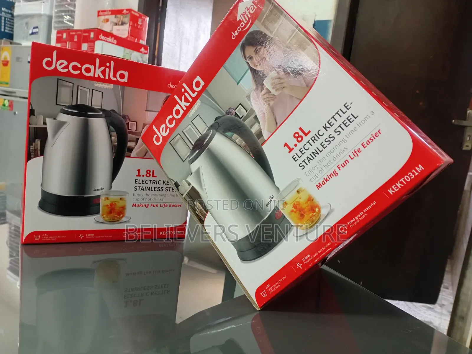 Energy Saving Decakila Steel Kettle 1.8l 1.8l Kettle