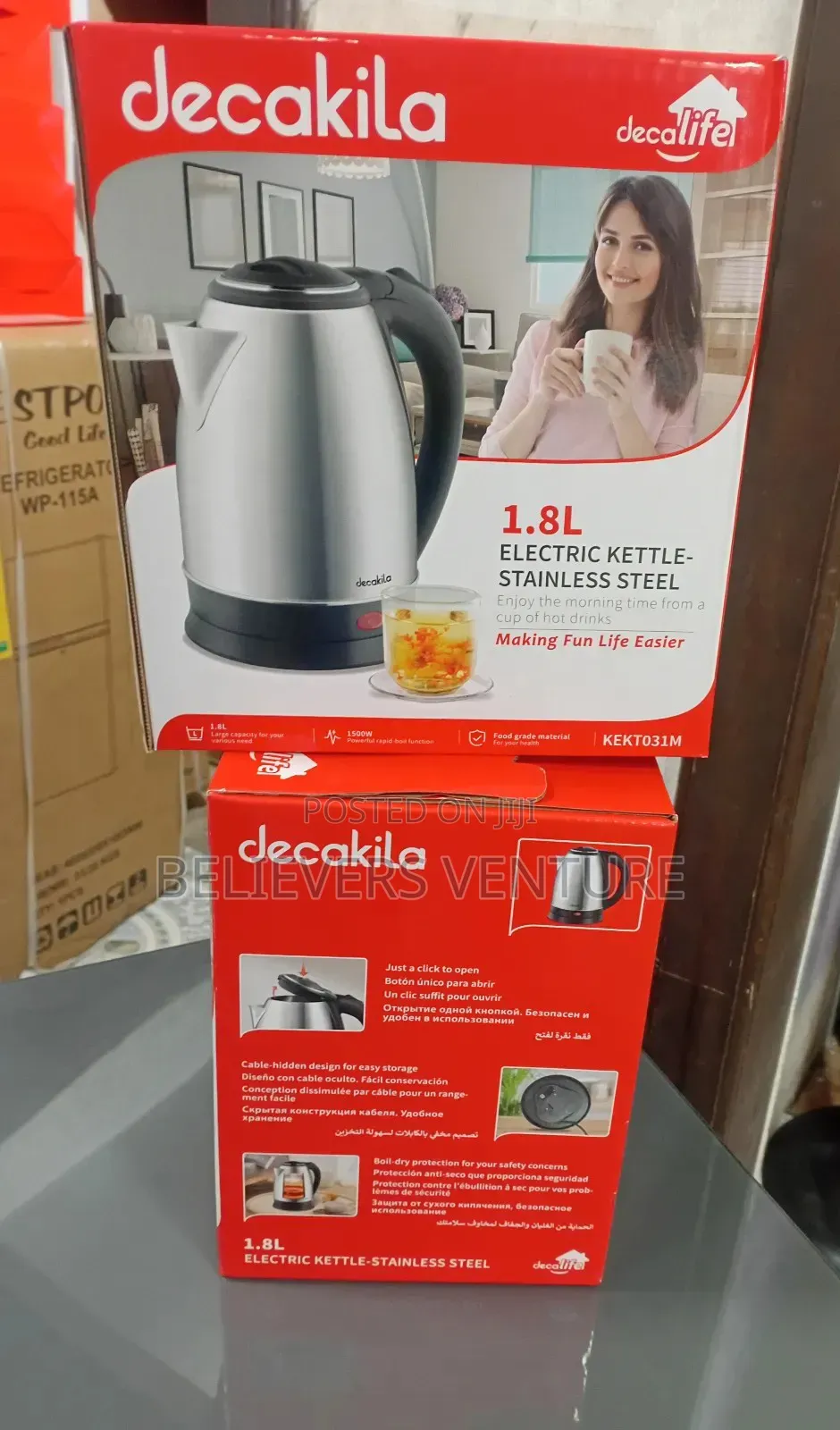 Eco Friendly Decakila Kettle 1.8l Kettle