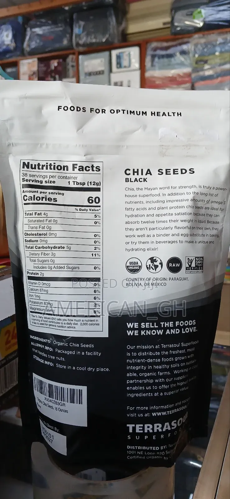 Black Chia Seeds, Vitality and Wellness, 454g