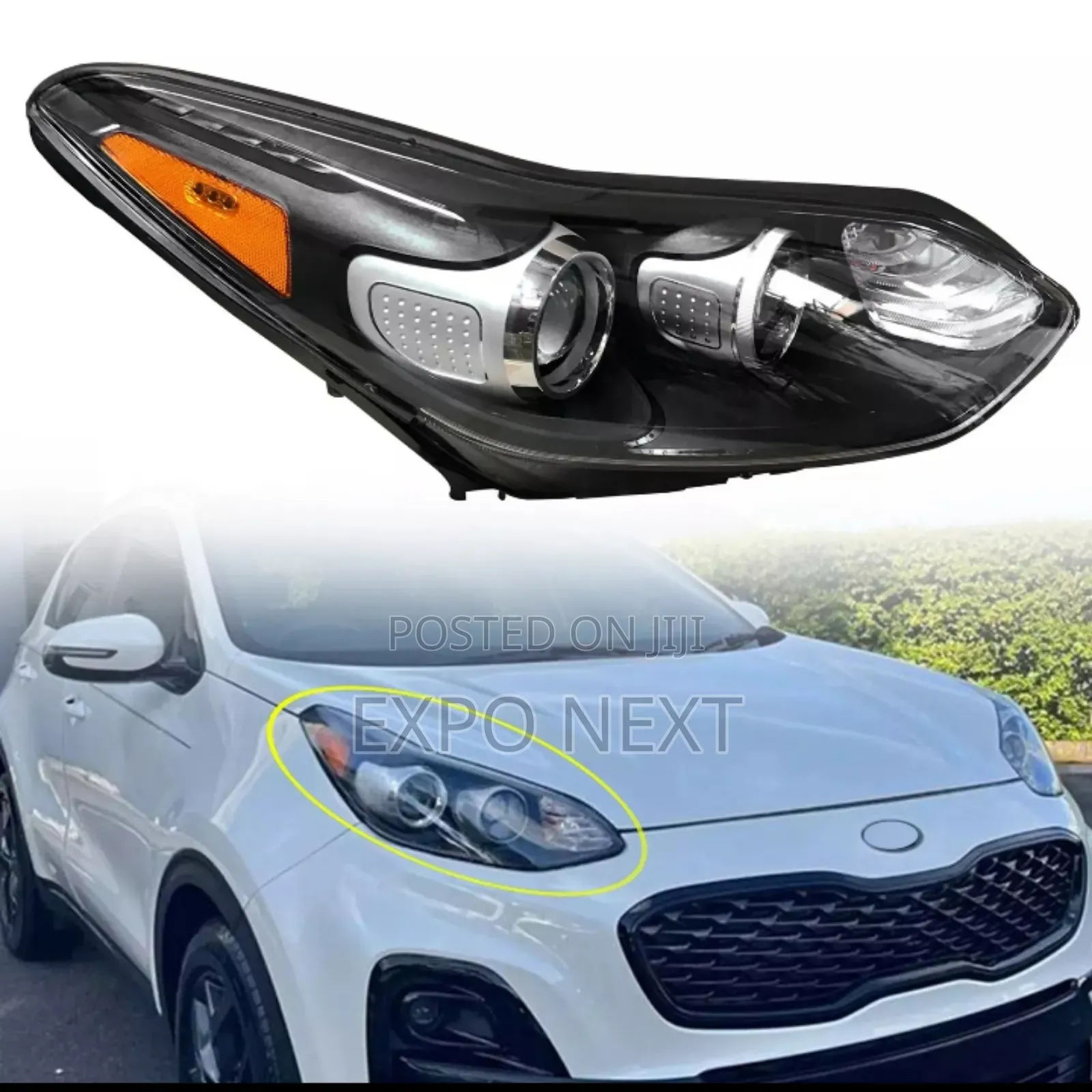 Kia Sportage Halogen Headlight Led 2016-2018