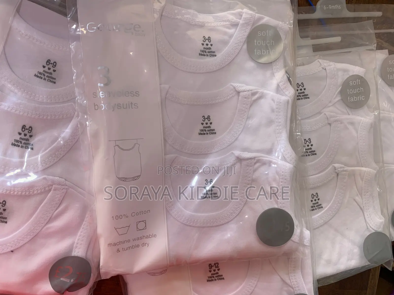 George’S Soft 3pcs Sleeveless Bodysuit
