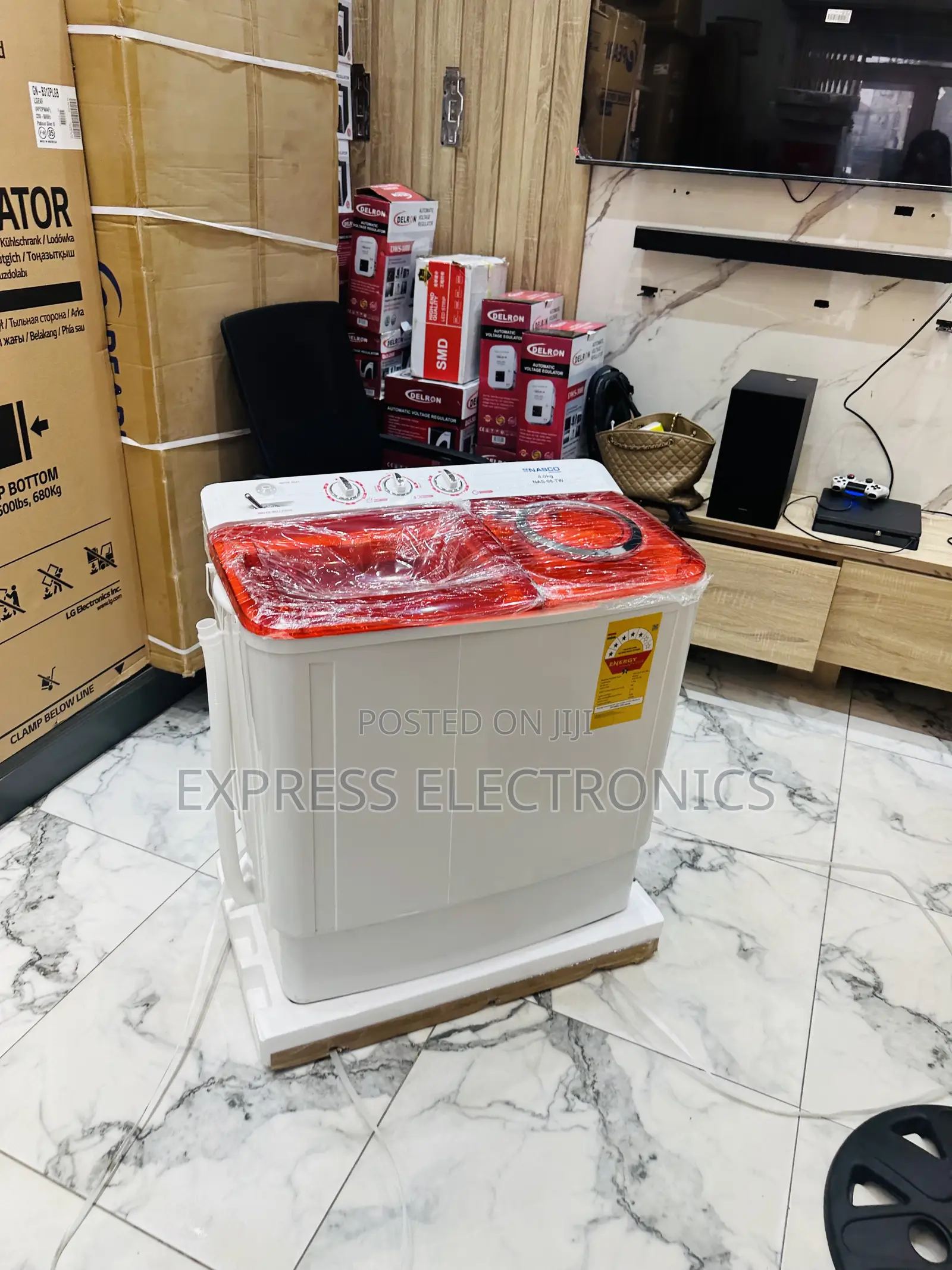 Red Lid Cover Washing Machine 8kg Topload Nasco