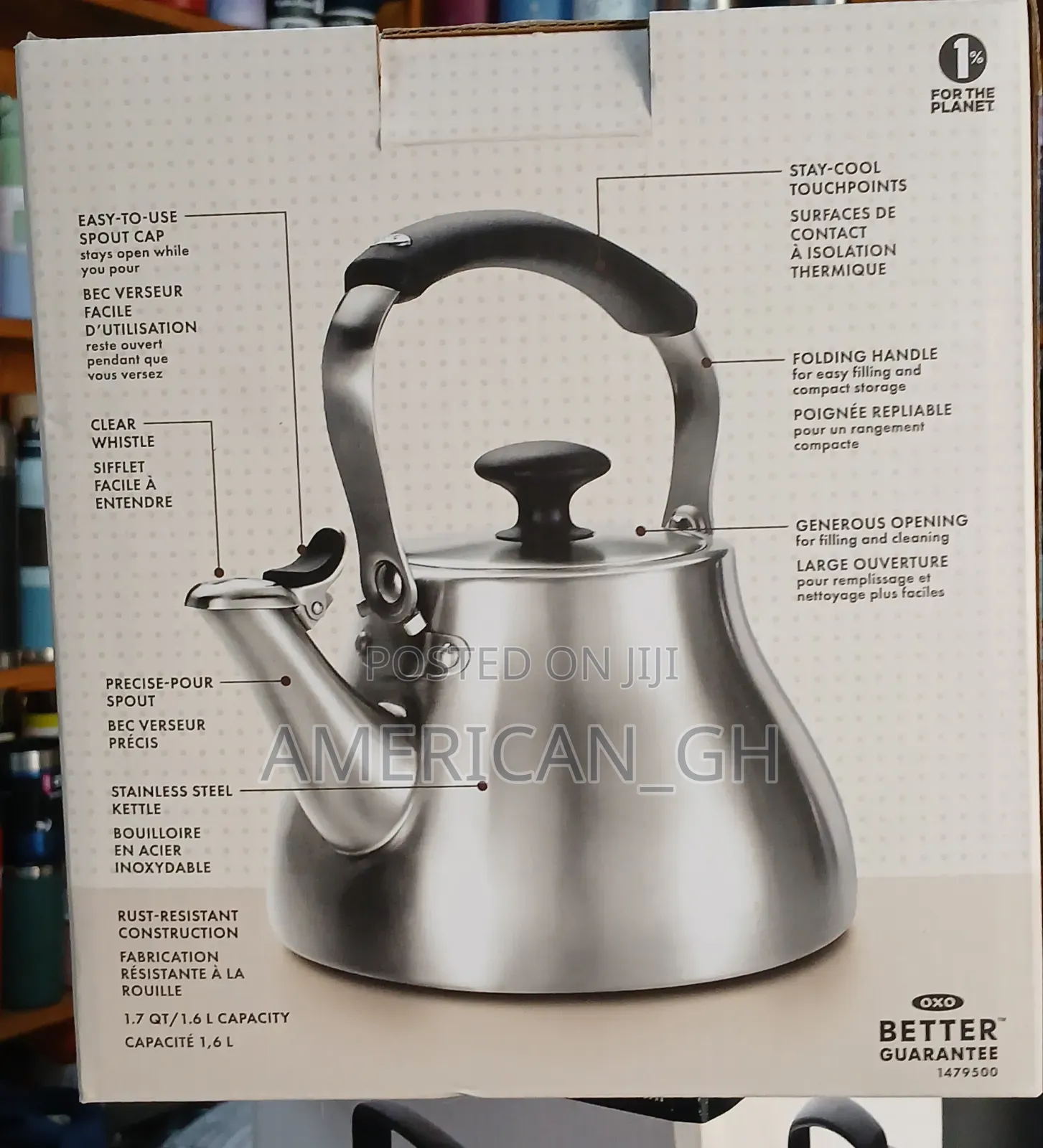Oxo Brew Classic Whistle Tea Kettle, 1.6l