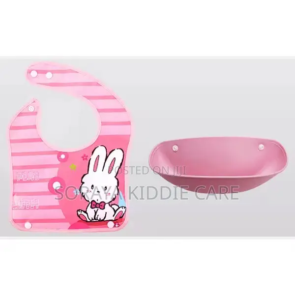 Baby Rubber Bibs With Silicone Crumbs Collector