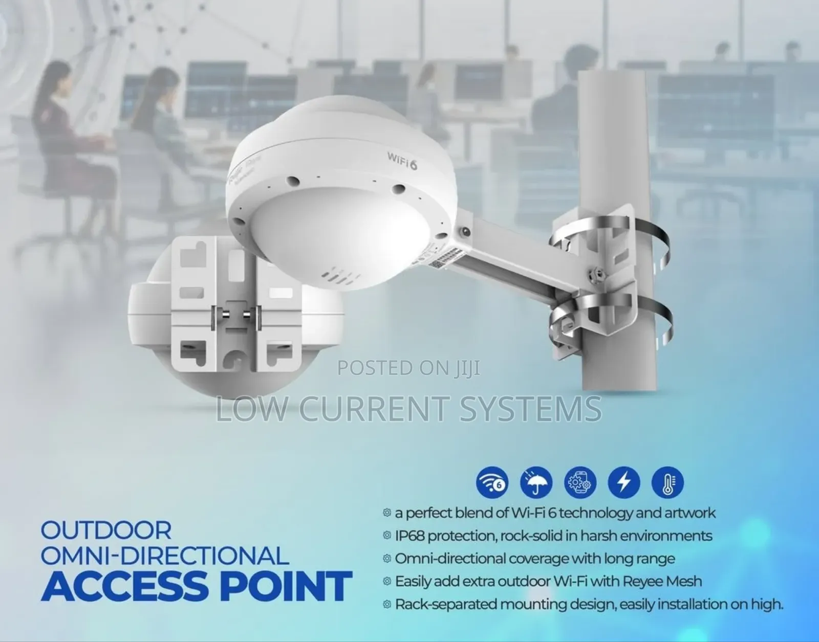 Omni Directional Outdoor Ap Access Point Ax1800 Wifi6 Dual B