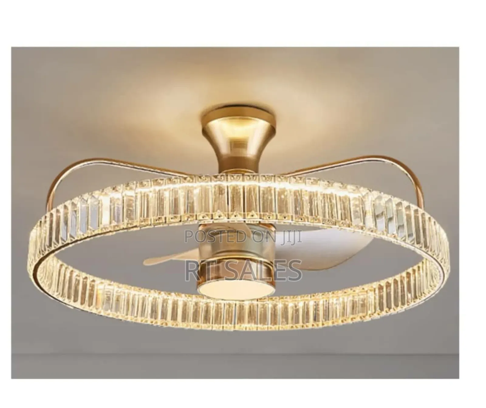 Gold Fan With Light.