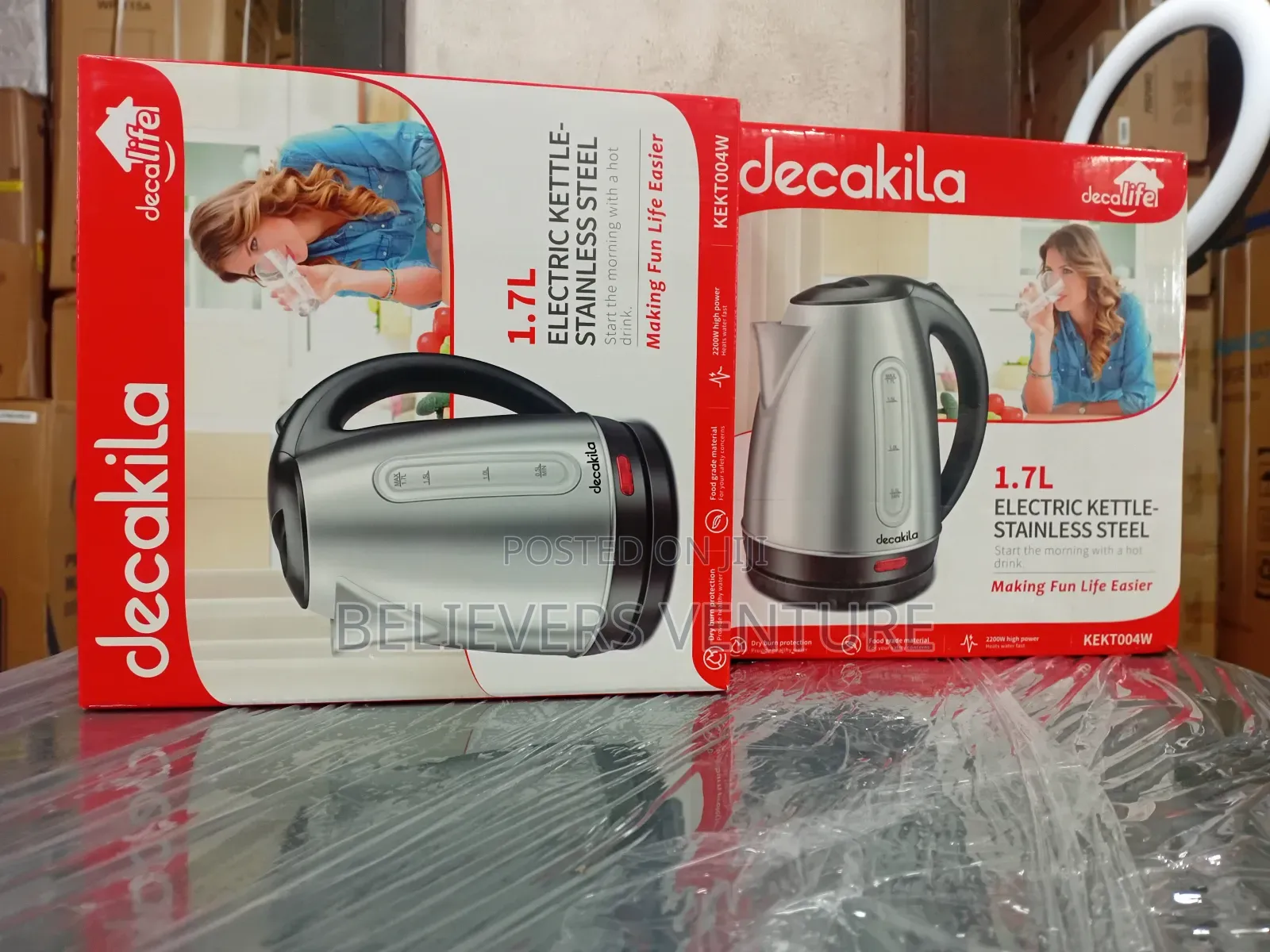 1.7l Corded Steel Kettle Decakila Kettle Decakila