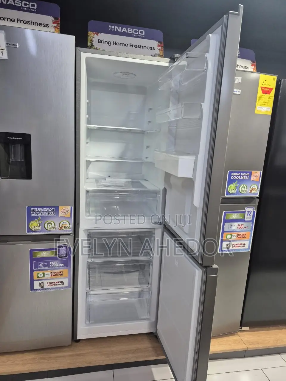 Strong Compressor Nasco Bottom Freezer 268 Liters