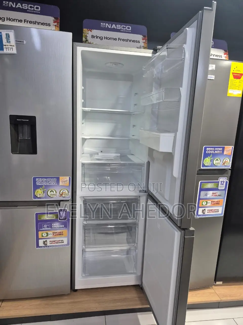 Strong Compressor Nasco Bottom Freezer 268 Liters