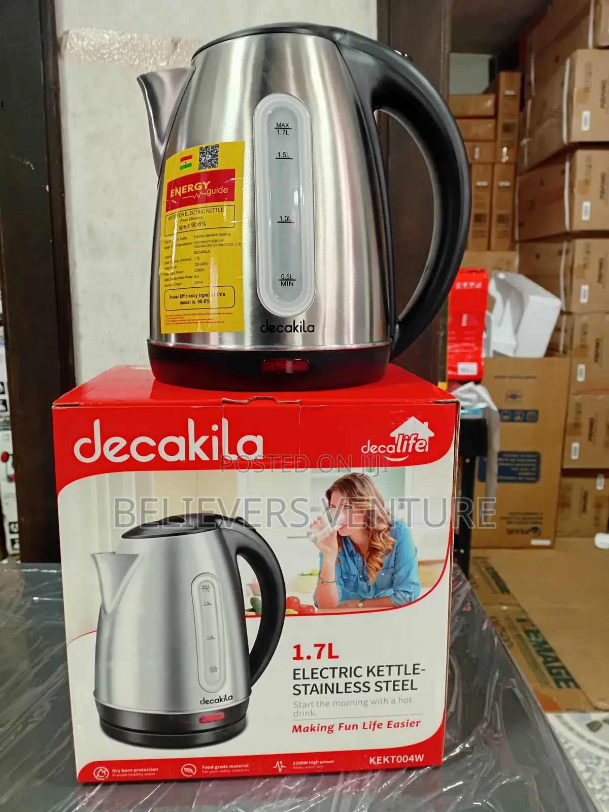 Happy Home Decakila Stainless 1.7l Kettle Decakila Kettle