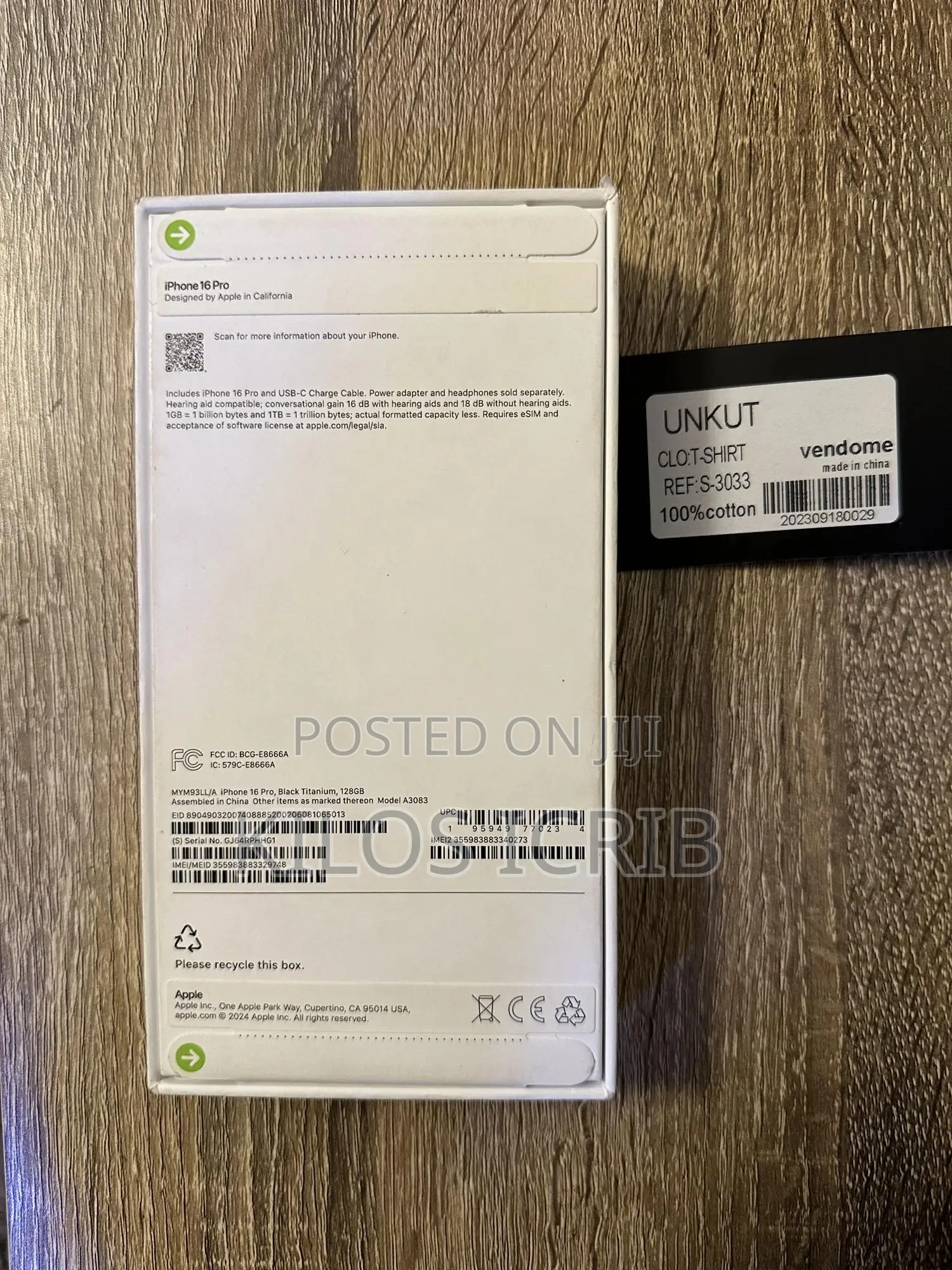 New Apple iPhone 16 Pro 128 GB Black