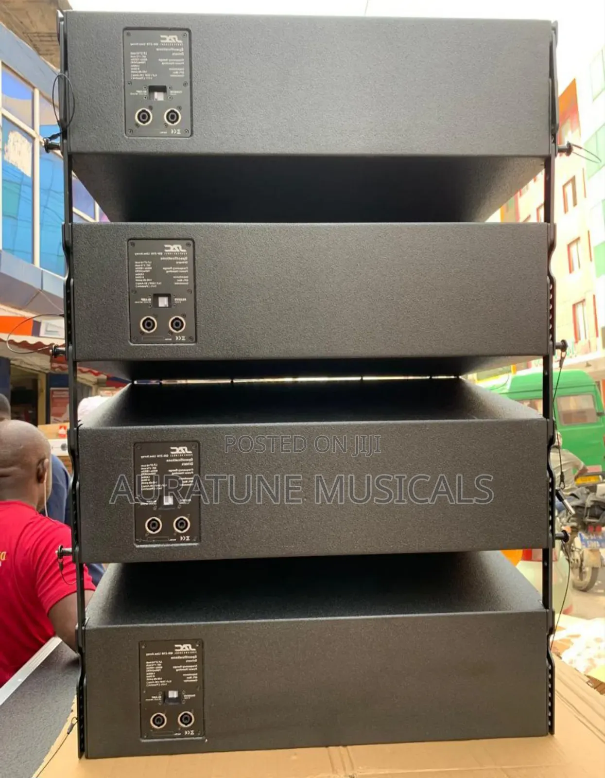 Jac Full Set of Line Array Speakers and Bass Speakers Setup